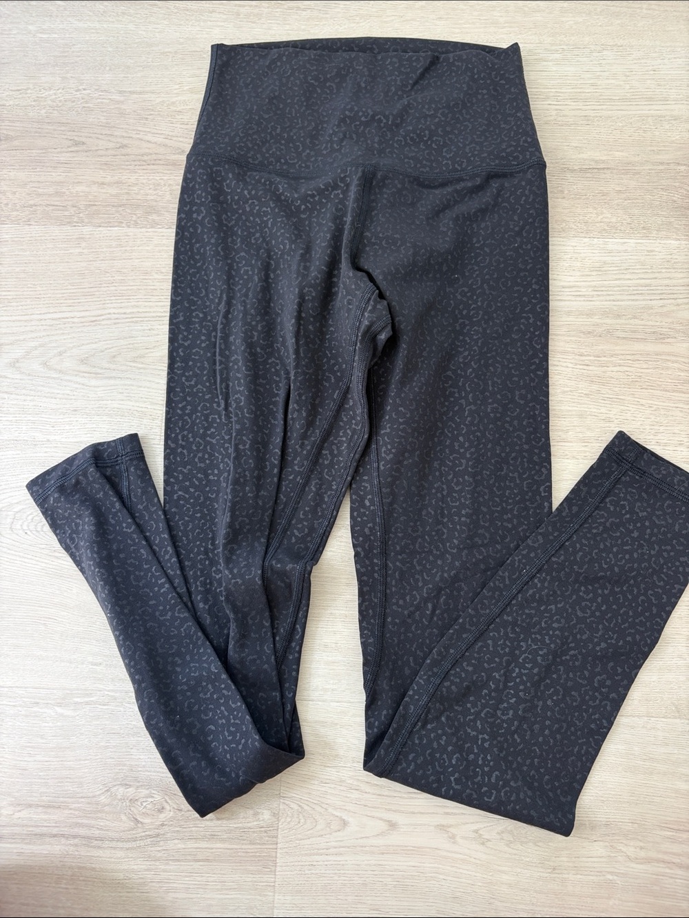lululemon athletica Black Tonal Leopard High-Rise Leggings